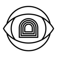 Tunnel Vision Line Icon vector