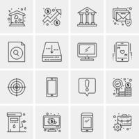 16 Business Universal Icons Vector Creative Icon Illustration to use in web and Mobile Related project