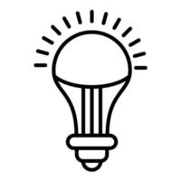 Led Bulb Line Icon vector