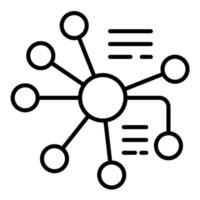 Chemical Bond Line Icon vector