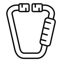 Carabiner Line Icon vector