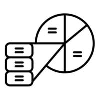 Bar Of Pie Line Icon vector