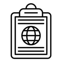 Ecosystem Planning Line Icon vector