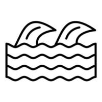 Sea Wave Line Icon vector