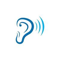 Hearing logo template vector icon illustration