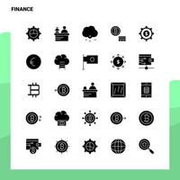 25 Finance Icon set Solid Glyph Icon Vector Illustration Template For Web and Mobile Ideas for business company