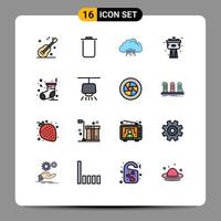 16 Creative Icons Modern Signs and Symbols of sock system computing plumbing mechanical Editable Creative Vector Design Elements