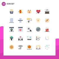 conjunto de 25 iconos de interfaz de usuario modernos signos de símbolos para elementos de diseño vectorial editables de pulso de caja de calendario comercial logístico vector