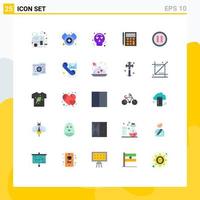 25 Flat Color concept for Websites Mobile and Apps math calculator face calculation account Editable Vector Design Elements