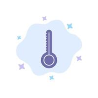 Temperature Thermometer Weather Blue Icon on Abstract Cloud Background vector