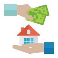 Trendy House Payment vector