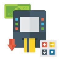 Trendy Atm Machine vector