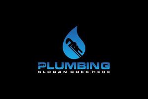 Plumbing Service Logo Template, Water Service Logo. vector