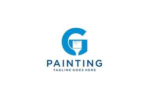 letra g para logotipo de pintura, logotipo de servicios de pintura, vector de logotipo de pintura