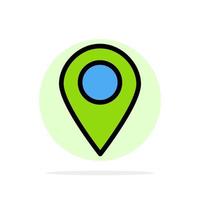 Location Map Marker Pin Abstract Circle Background Flat color Icon vector