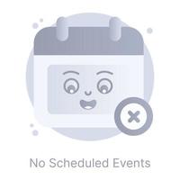 No schedule events flat rounded icon in appealing graphic vector