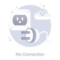Grab this amazing flat conceptual icon of no connection vector