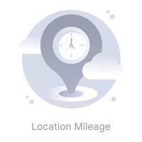 Conceptual vector of location mileage