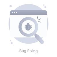 Get hold on this editable flat icon of bug fixing vector