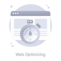 optimización web, icono de concepto plano vector