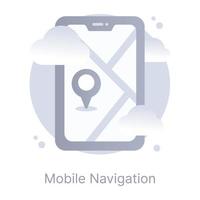 Grab this amazing flat conceptual icon of mobile navigation vector
