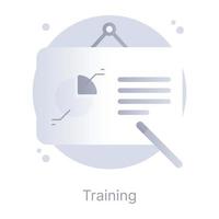 A well designed flat icon of training vector