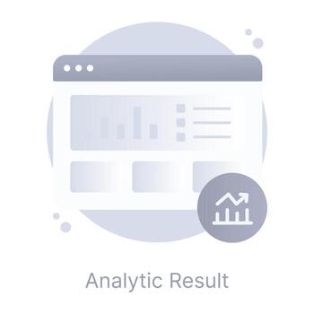 Creatively designed flat conceptual icon of analytics result vector