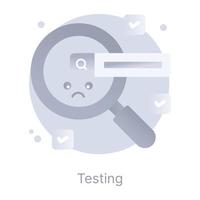 Conceptual flat icon of a testing vector