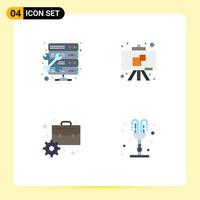 4 Creative Icons Modern Signs and Symbols of admin finance setting school fountain Editable Vector Design Elements