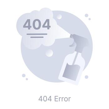 un icono plano bien diseñado de error 404 vector