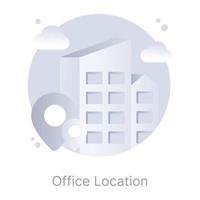 Get hold on this editable flat icon of office location vector