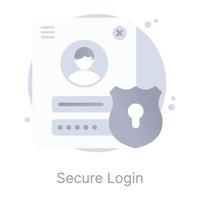 Get hold on this editable flat icon of secure login vector