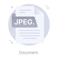 Grab this amazing flat conceptual icon of jpeg document vector