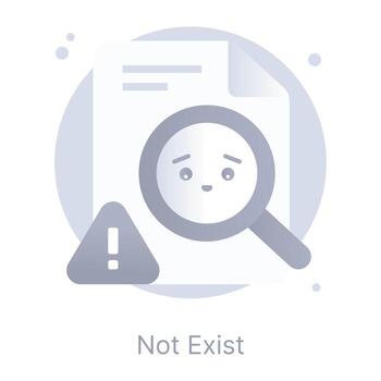 Creatively designed flat conceptual icon of not exist vector