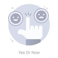 Yes or no, flat icon download vector