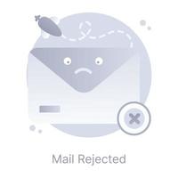 A mail rejected icon in editable design vector