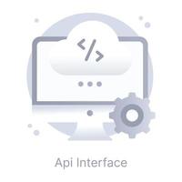 Grab this amazing flat conceptual icon of api interface vector