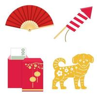 Set of Chinese new year design elements. vector