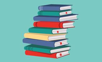 Stack of books vector illustration.