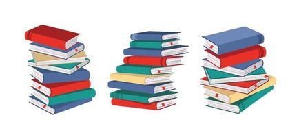 Stack of books vector illustration.