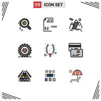 9 Creative Icons Modern Signs and Symbols of settings options development landscape travel Editable Vector Design Elements