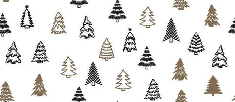 Christmas tree set, Hand drawn illustrations vector