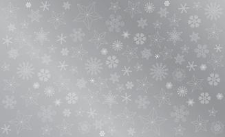 Illustration outline of stars with snowflakes on silver background. Luxury christmas elements pattern. vector