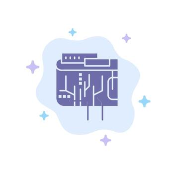 Crypto currency Currency Digital Internet Multi Blue Icon on Abstract Cloud Background vector