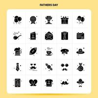 sólido 25 día del padre conjunto de iconos diseño de estilo de glifo vectorial iconos negros conjunto web y diseño de ideas de negocios móviles ilustración vectorial vector