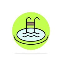 Hotel Pool Swimming Service Abstract Circle Background Flat color Icon vector