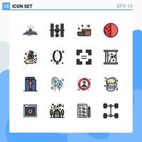 16 Creative Icons Modern Signs and Symbols of skin care dry skin satellite dermatology tool Editable Creative Vector Design Elements