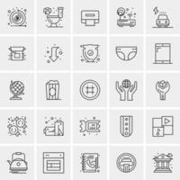 25 iconos de negocios universales vector ilustración de icono creativo para usar en proyectos relacionados con la web y dispositivos móviles