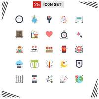 Editable Vector Line Pack of 25 Simple Flat Colors of woman protection config protect service Editable Vector Design Elements