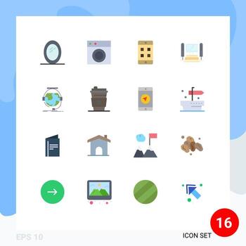 Stock Vector Icon Pack of 16 Line Signs and Symbols for online consultation mobile cpu computing Editable Pack of Creative Vector Design Elements